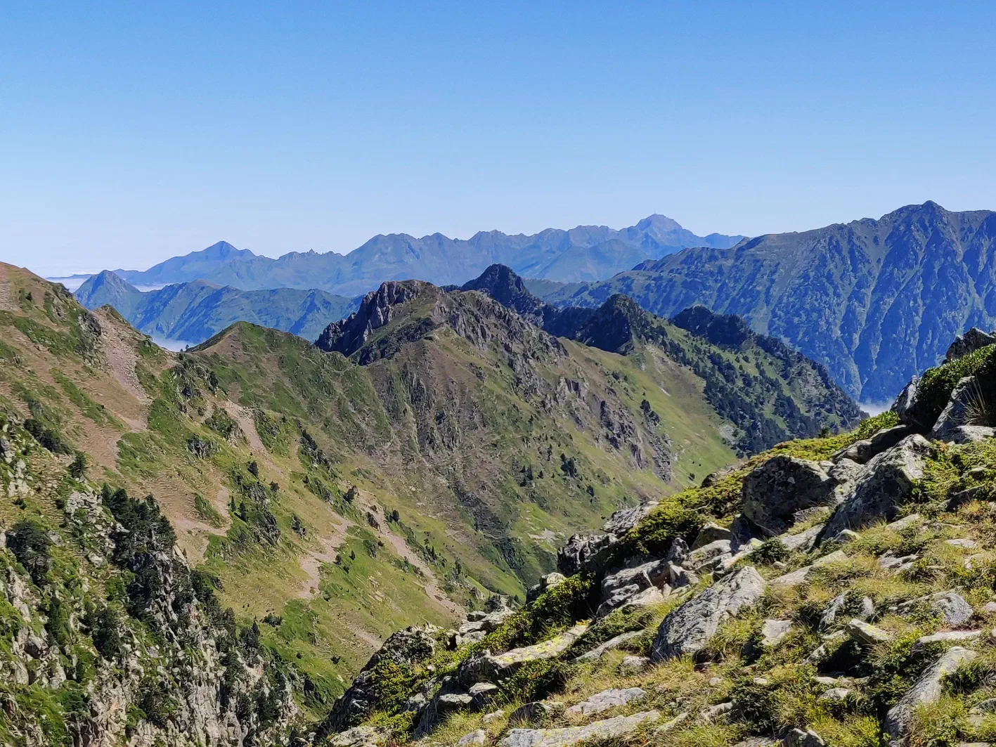 Les crêtes à perte de vue