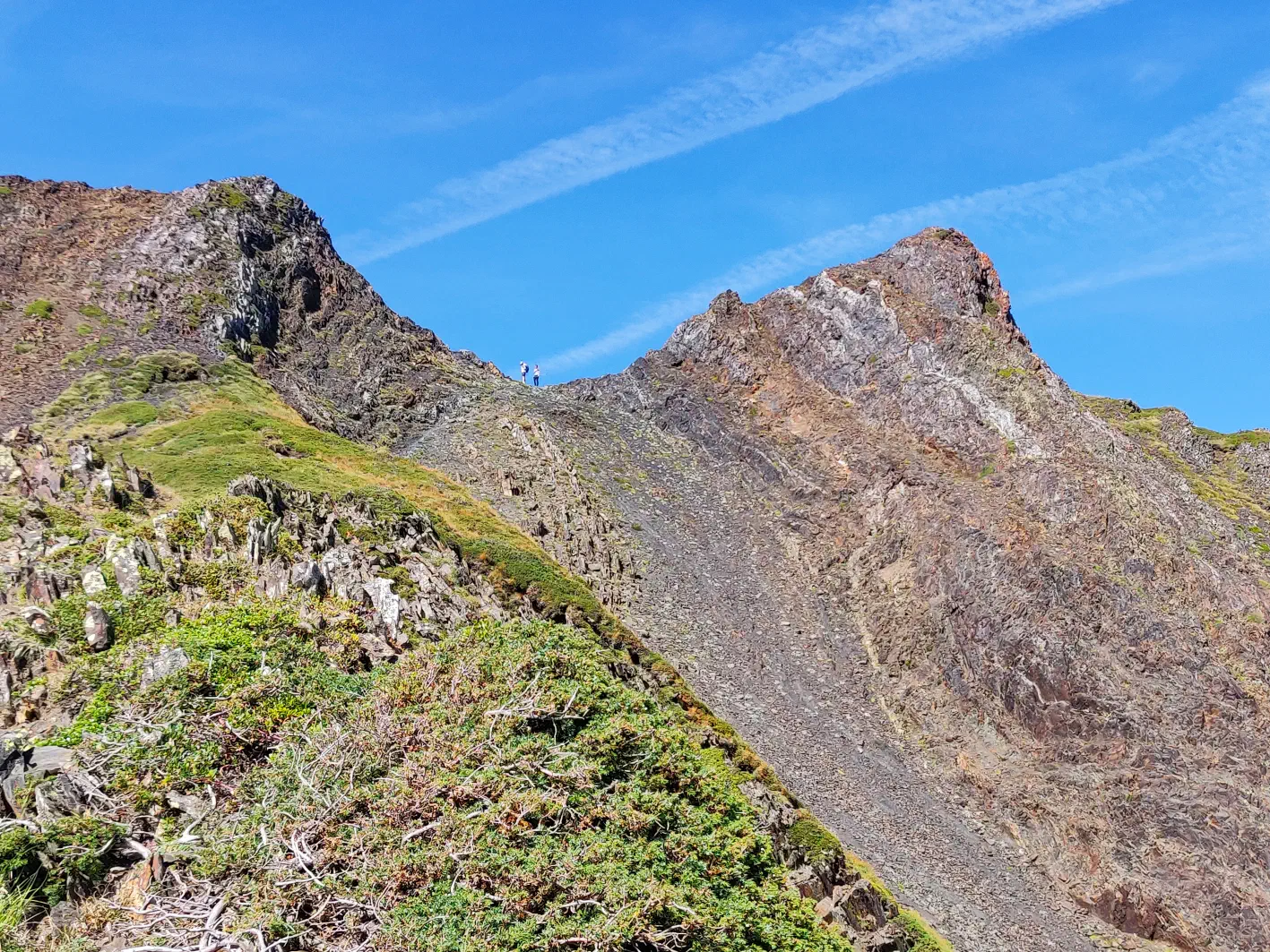 Zoom sur les deux là-haut