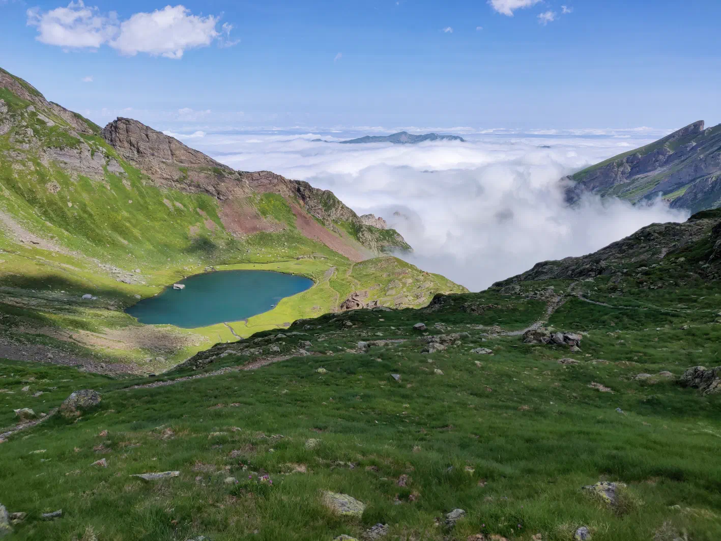 Le lac d’Uzious vu d’en haut